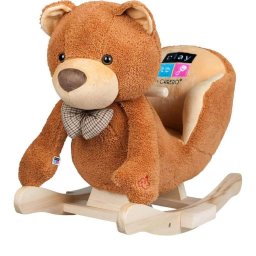 Rocking toy with sounds PlayTo teddy bear brown