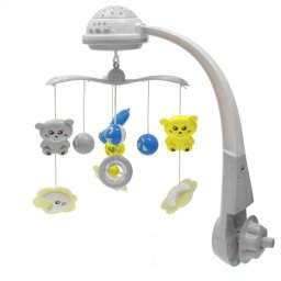 Carousel above the crib with light projector Baby Mix grey