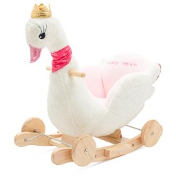 Rocking toy with wheels and melody Baby Mix Swan, white