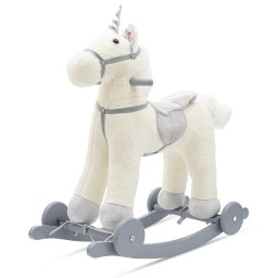 Rocking toy with melody and wheels Unicorn Baby Mix white
