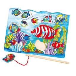 Wooden magnetic puzzle Viga Fish catching