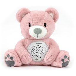 Plush teddy bear with projector Milly Mally Bear pink