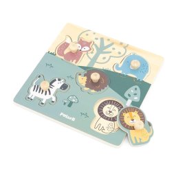 Wooden insertion puzzle animals Viga