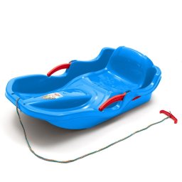 Plastic bobsleigh with backrest and brakes Baby Mix SPEED BOB blue