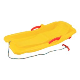 Plastic bobsleigh with brakes Baby Mix KAROL yellow