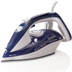 Fier de calcat Fier de călcat cu abur 2600W, Talpă ceramică, Jet abur 190 g/min, Abur vertical, Auto-oprire, Sistem anti-calcar, Rezervor 350 ml, Alb/Albastru