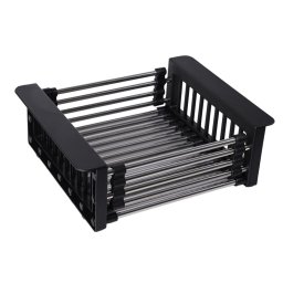 Accesorii sanitare FSE-26B Scurgător extensibil negru 26–41.5 x 21.5 x 9 cm, FLOW