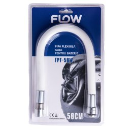 Accesorii sanitare FPF-50W, Pipa flexibila alba pentru baterie, FLOW