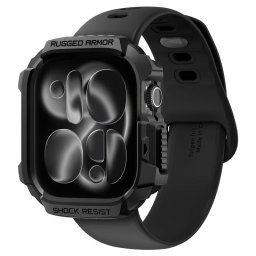 Spigen Rugged Armor 2, matte black - Apple Watch 11 46mm