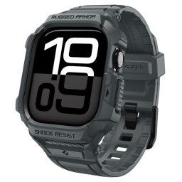 Husa Spigen Rugged Armor Pro 2 pentru Apple Watch 11 46mm, Dark Gray