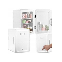 Aparate Frigorifice Mini frigider ELLE ESDAF01WHEU, 6 l, Oglinda LED makeup, Alb
