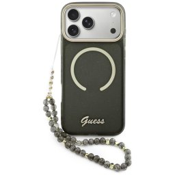 Husa Husa pentru iPhone 17 Pro Max - Guess IML Glitter Script Strap MagSafe (GUHMP17X5HTGSMSK) - Black