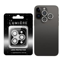 Folie de sticlă cameră La Lumiere Diamond Lens pentru Apple iPhone 16 Pro / 16 Pro Max - argintiu