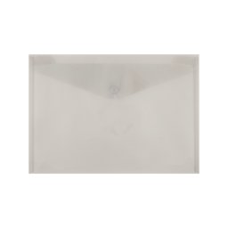 Mapa PP protectie documente A4 landscape, inchidere cu capsa, 10/set, Optima - fumuriu