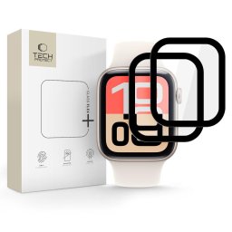 Folie protectie Tech-Protect Flex Plus pentru Apple Watch 40mm, set 2, Negru