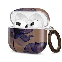 Husa casti Tech-Protect Lamano pentru AirPods 4, design Velvet Night