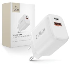 Incarcator Retea Tech Protect NCA45W GAN 2 Porturi PD 45W QC3.0 White
