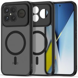 Husa Husă telefon Tech-Protect Magmat Xiaomi Poco F8 Ultra Matte Antisoc, MagSafe pentru Dispozitive compatibile MagSafe – Negru