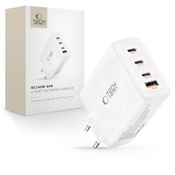 Incarcator Retea Tech Protect NC140W GAN 4 Porturi PD 140W QC3.0 White