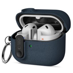 Husă Tech-Protect casti Slim Hook Samsung 3 / 3 FE / 3 Pro, Fluffy, Protectie dispozitiv pentru Galaxy Buds 3 – Albastru
