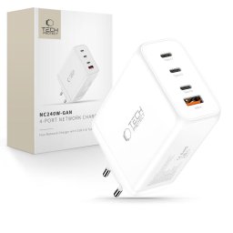 Incarcator Retea Tech Protect NC240W GAN 4 Porturi PD 240W QC3.0 White