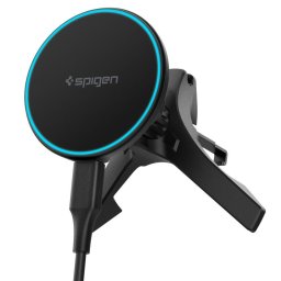 Suport auto wireless Spigen Essential MagSafe pentru ventilatie, 15W Qi2, negru