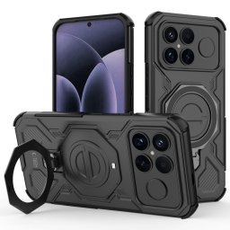 Husa Husă telefon Tech-Protect TacticStand Xiaomi Poco F8 Ultra Matte, MagSafe, Functie stand pentru Dispozitive compatibile MagSafe – Negru