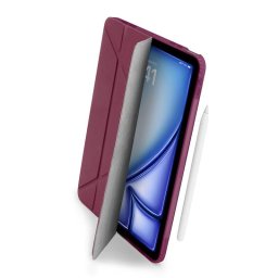 Husă tabletă Pipetto Origami No1 Original / 2022, burgundy pentru iPad A16 / iPad 2022, stand versatil