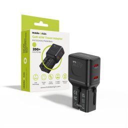 Adaptor travel Mobile Origin PW26, 45W, EU/US/UK/AU, culoare negru