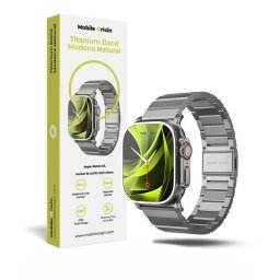 Brățară Mobile Origin titan Modena, natural pentru Apple Watch Ultra 49mm