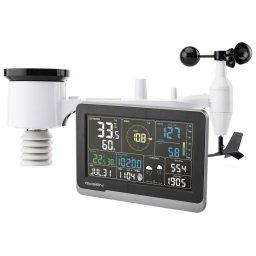 Statie meteo profesionala GoGEN ME 4900, LCD color, senzori de ploaie, temperatura, vant si umiditate, Aplicatie WSView Plus, negru