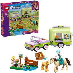 LEGO 42695 Friends Horse and Foal with Horse Trailer, Construction Toy