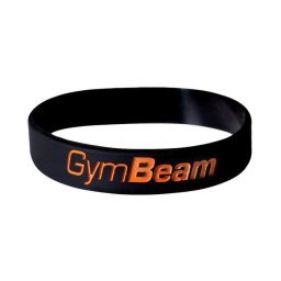 Accesorii fitness Brățară din silicon GB Black Orange - GymBeam