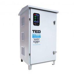 Stabilizator retea maxim 80KVA-SVC cu servomotor trifazat-trifazat pentru exterior IP65 TED007513