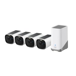 Camera de supraveghere Kit supraveghere video eufyCam E40, 2K HD, Incarcare solara, MaxColour Vision, Homebase 3 + 4 camere video