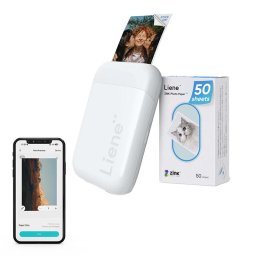 Imprimanta etichete Liene Pearl Portable Photo Printer 2x3" (white)