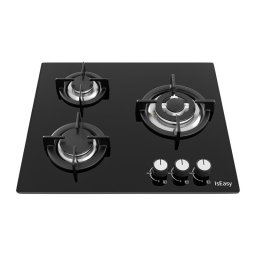 Plita Plita pe Gaz Incorporabila 3 Arzatoare 60 cm Negru, Aprindere Electrica, Sistem Siguranta Gaz