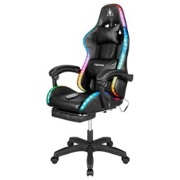 Scaun Gaming SCAUN GAMING GX-150 NEGRU LED MASAJ KRUGER&MATZ