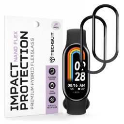 Folie pentru Xiaomi Mi Band 8 / 8 NFC (set 2) - Techsuit Nano Flex - Black