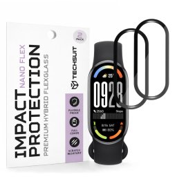 Folie pentru Xiaomi Smart Band 10 (set 2) - Techsuit Nano Flex - Black