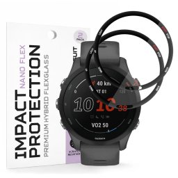 Folie pentru Garmin Forerunner 255 / Forerunner 255 Music (set 2) - Techsuit Nano Flex - Black