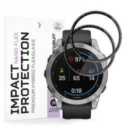 Folie pentru Garmin Fenix 7 (set 2) - Techsuit Nano Flex - Black