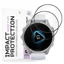 Folie pentru Garmin Fenix 8 43mm (set 2) - Techsuit Nano Flex - Black
