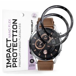 Folie pentru Huawei Watch GT 3 46mm (set 2) - Techsuit Nano Flex - Black