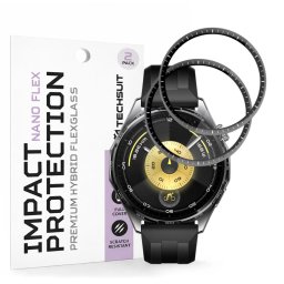 Folie pentru Huawei Watch GT 6 46mm (set 2) - Techsuit Nano Flex - Black