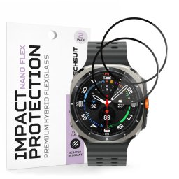 Folie pentru Samsung Galaxy Watch Ultra 47mm (set 2) - Techsuit Nano Flex - Black
