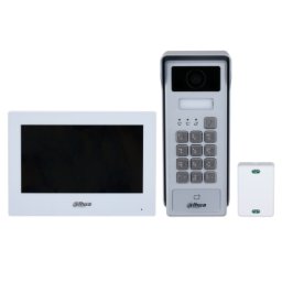 Kit videointerfon Dahua KTX03 S2 2 fire cu Wi-Fi, ecran touchscreen 7 inch 1024x600, camera 2MP, IR, control acces cu card si parola, aplicatie mobila, IP65 IK08, KTX03