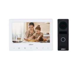 Kit videointerfon Dahua analog, 7 inch, 1 usa, camera 1.3MP, deblocare, apel vocal, apel video si volum, KTA03M