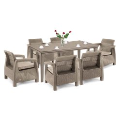 Set de mobilier de grădină Corfu Big Duo cu masă Futura pentru cappuccino