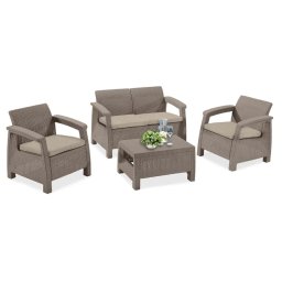 Set de mobilier de grădină Corfu II, culoare cappuccino